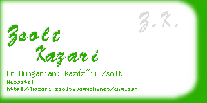 zsolt kazari business card